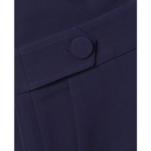 MILLY Aria Cady Sz 10 Button Tab Shorts Navy Blue - Picture 6 of 11